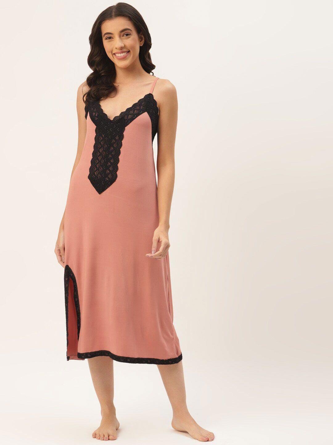 ms.lingies v neck lace up detail nightdress