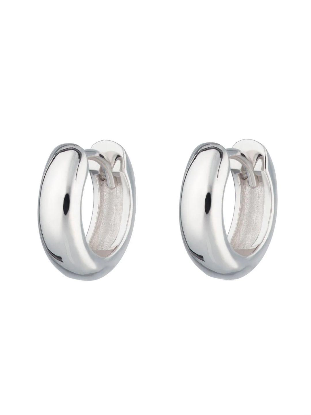 mueras women silver-toned contemporary studs earrings