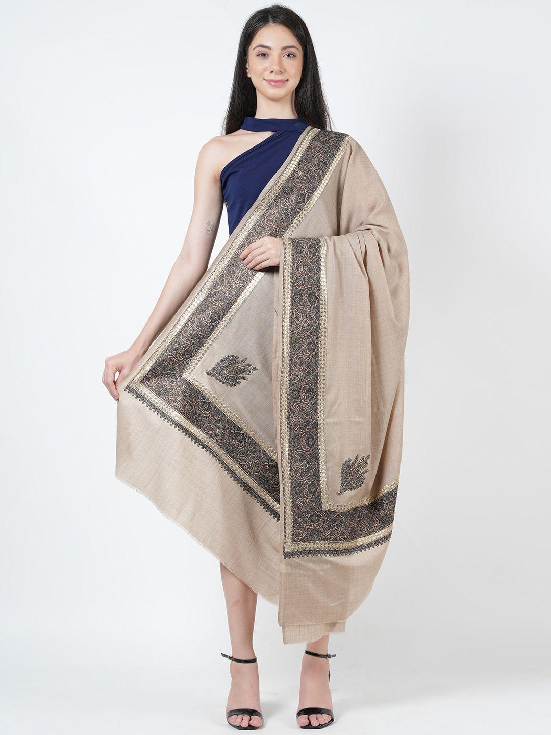 muffly ethnic motifs printed woollen shawl