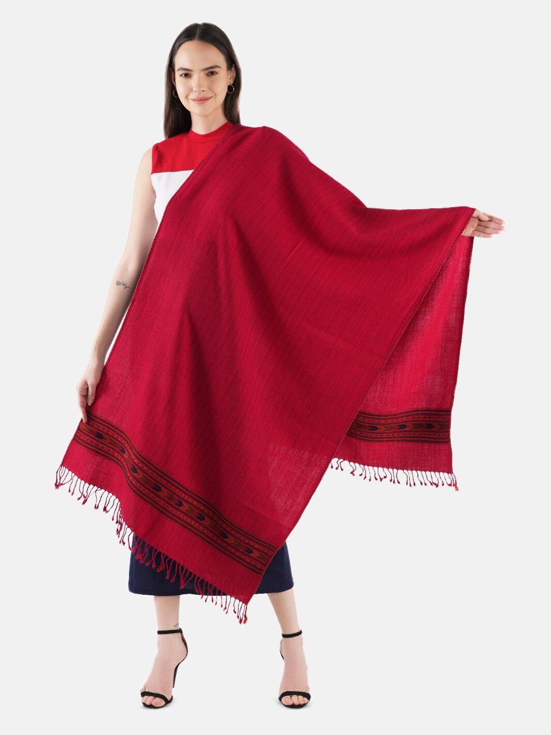 muffly ethnic motifs woven design woollen stole