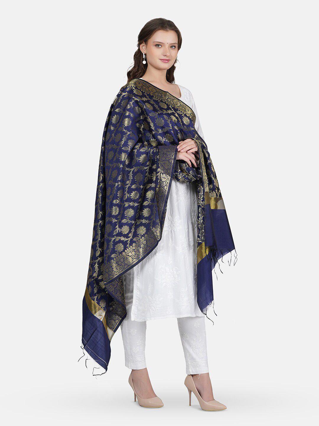 muffly ethnic motifs woven designed zari dupatta