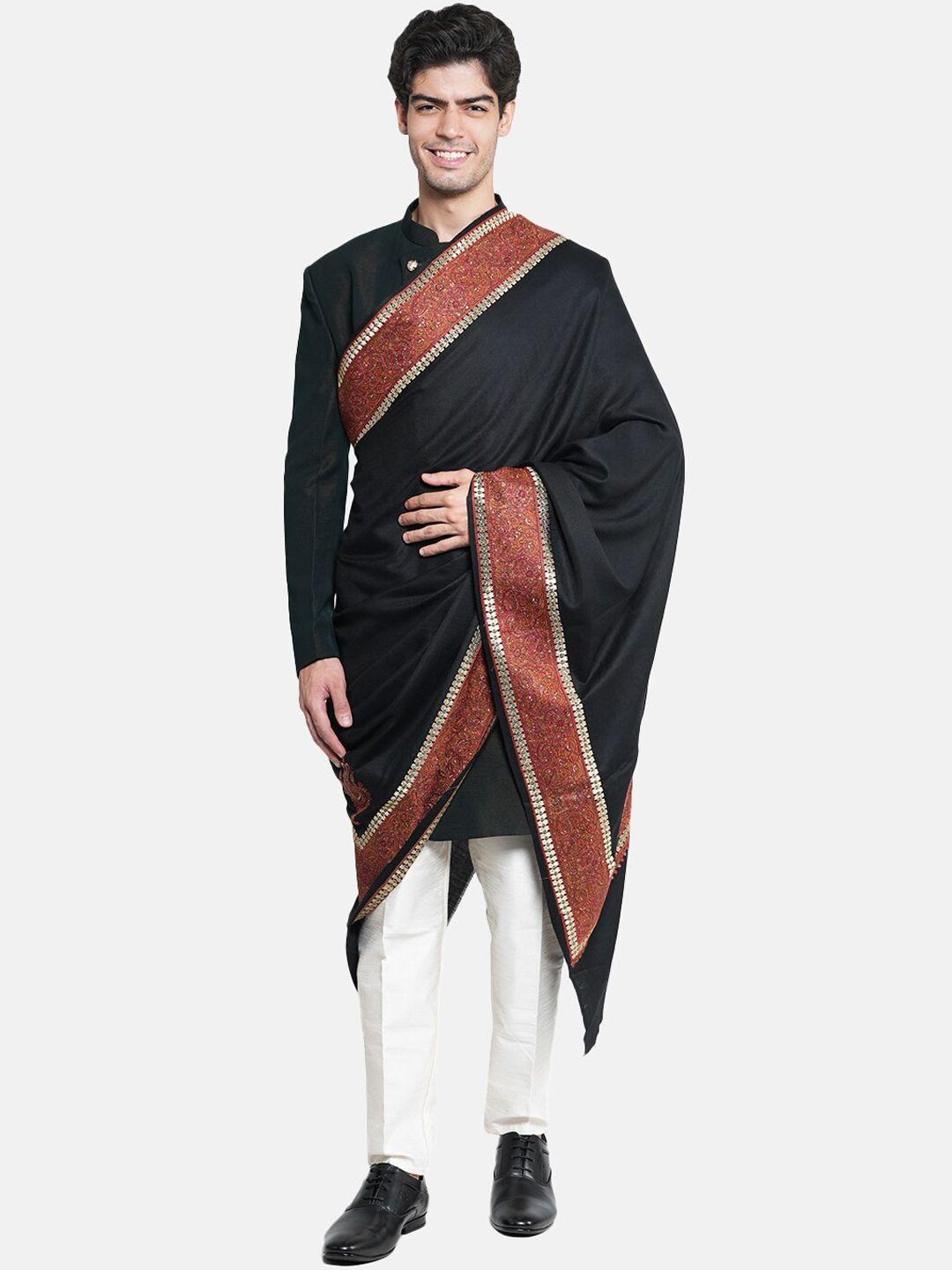 muffly men woven jaal design woolen shawl