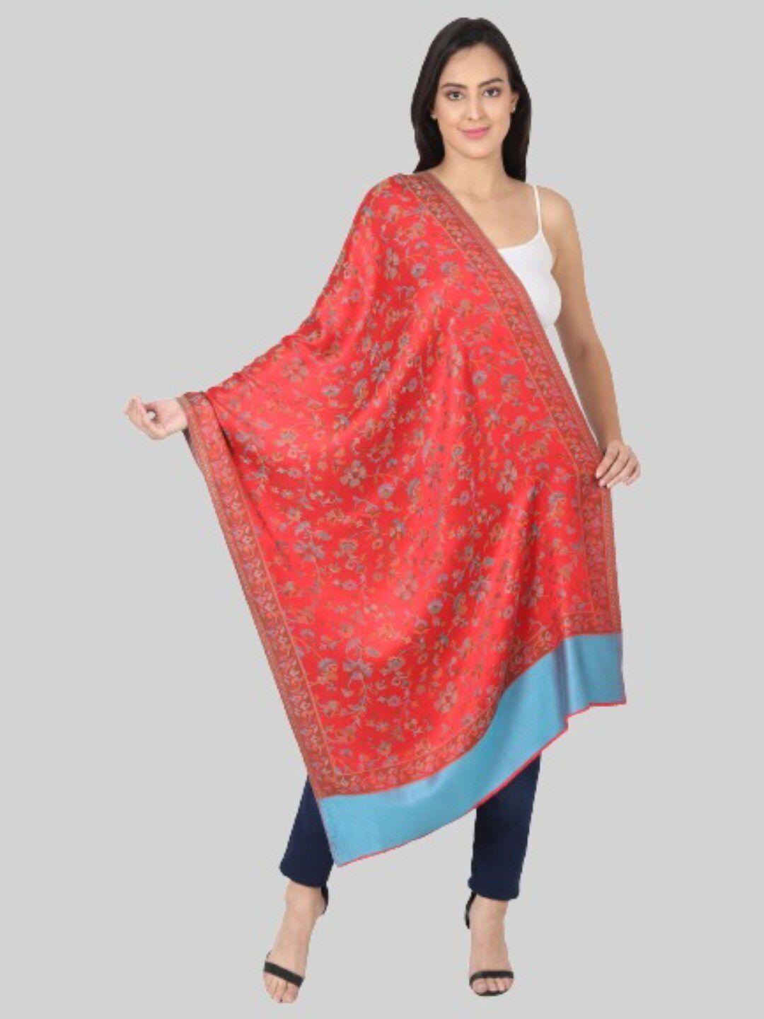 muffly women red & beige printed stole