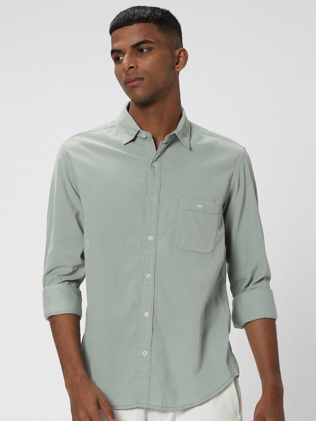 mufti slim fit opaque casual shirt