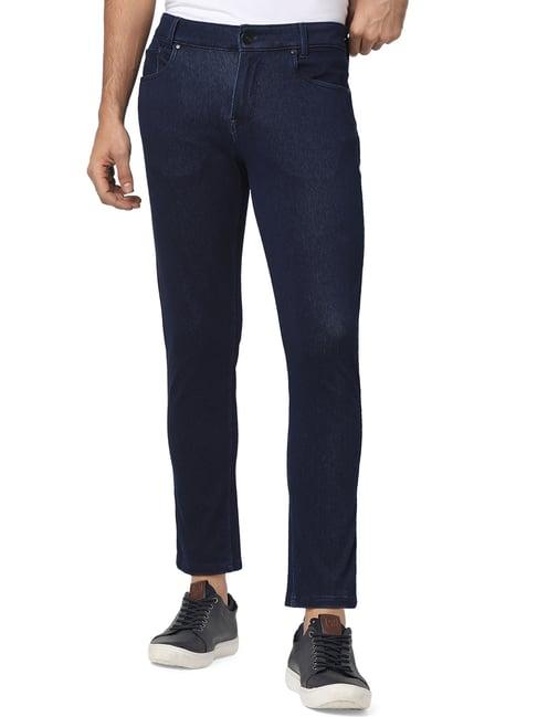 mufti blue slim fit lightly washed jeans