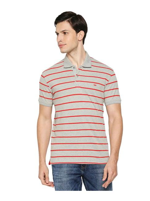 mufti grey striped polo t-shirt