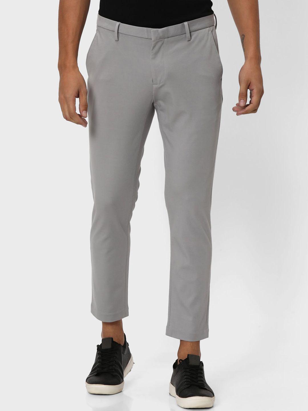 mufti men mid-rise tapered fit chinos trousers