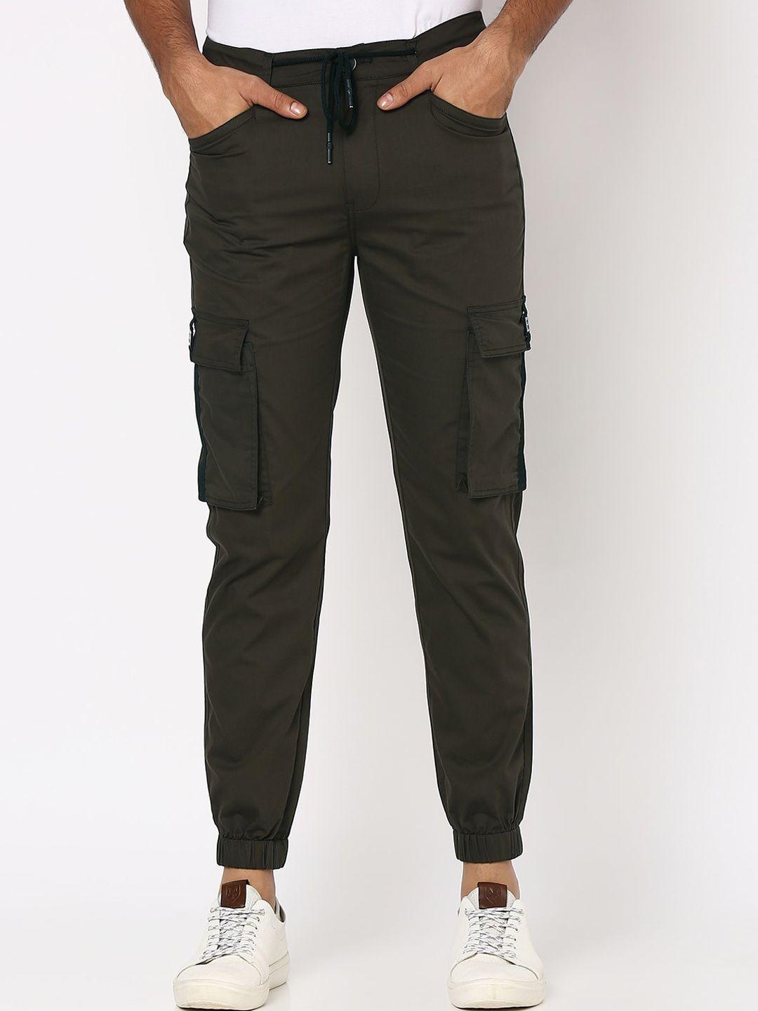 mufti men skinny fit mid-rise cargo trousers