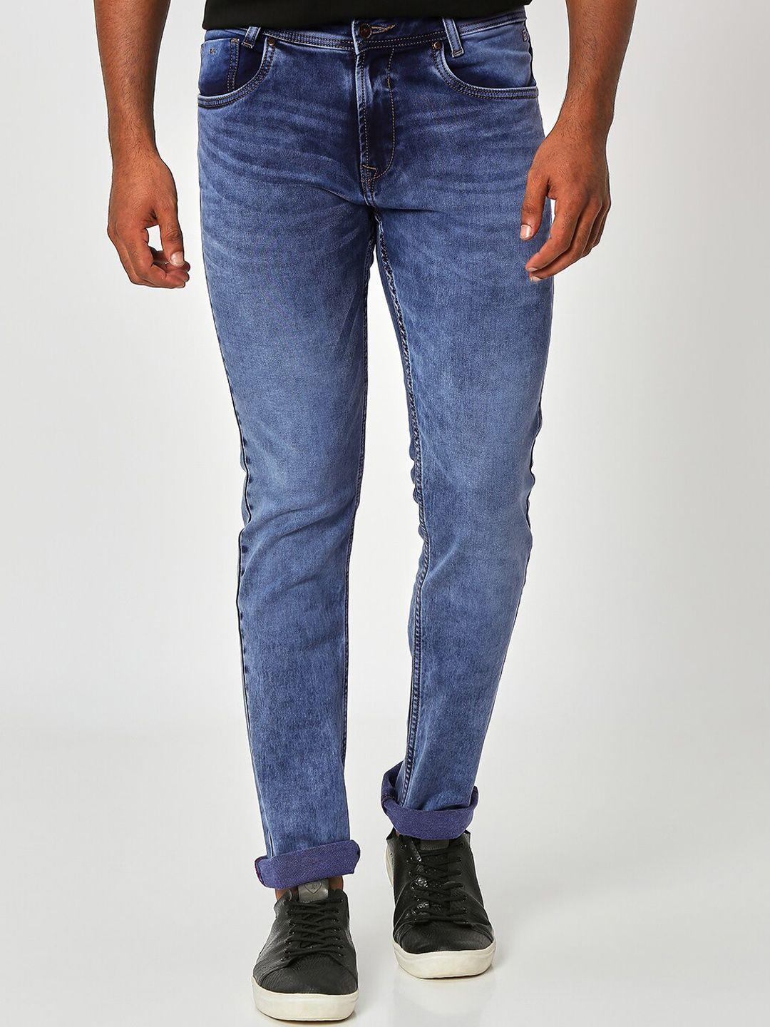 mufti men straight fit heavy fade stretchable jeans