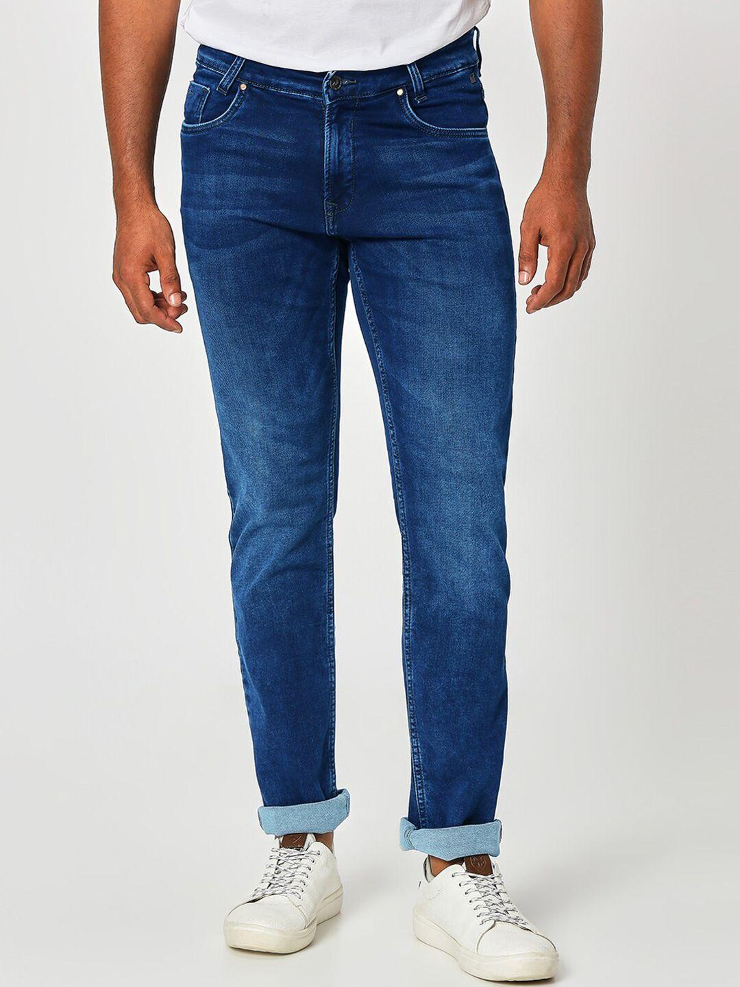 mufti men straight fit heavy fade stretchable jeans