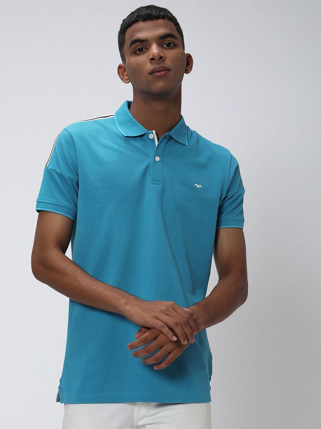 mufti polo collar slim fit pure cotton t-shirt