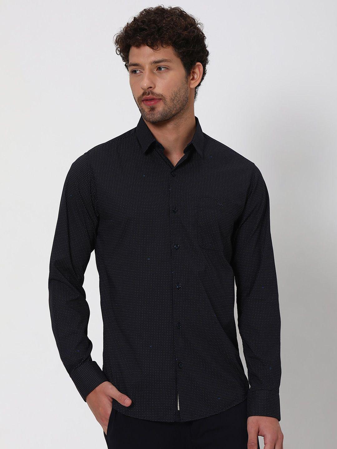 mufti printed slim fit classic cotton casual shirt