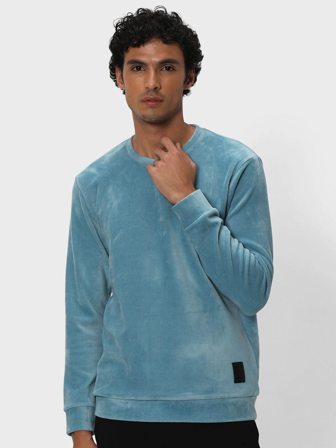 mufti round neck long sleeve pullover sweatshirt