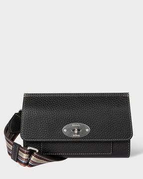 mulberry leather bag clip