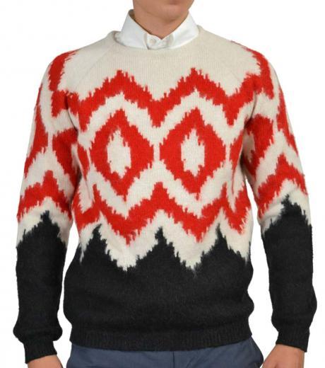 multi color crewneck sweater