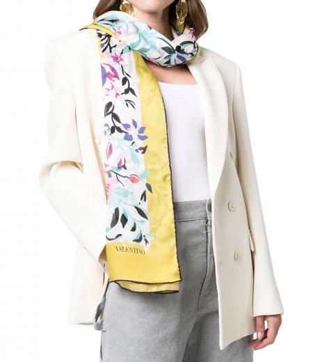 multi color floral print scarf