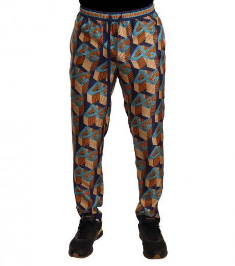 multi color patterned joggers pants