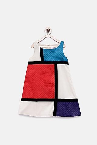 multi colored dress with stripes for girls