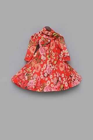 multi colored floral gown for girls