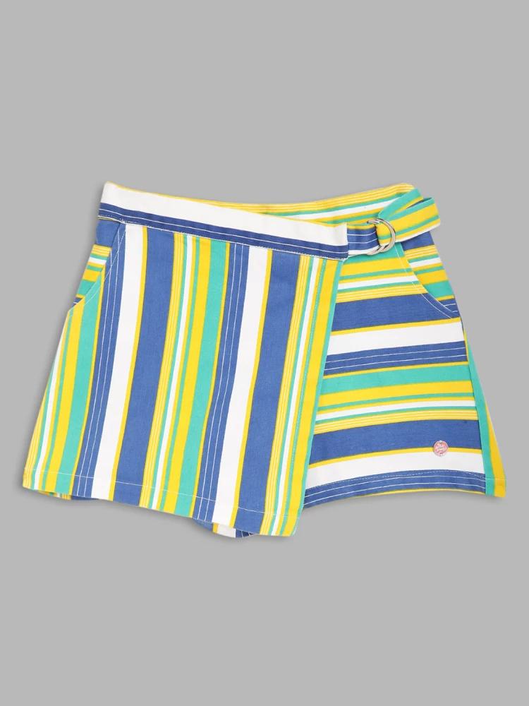 multi-striped-regular-fit-skirt