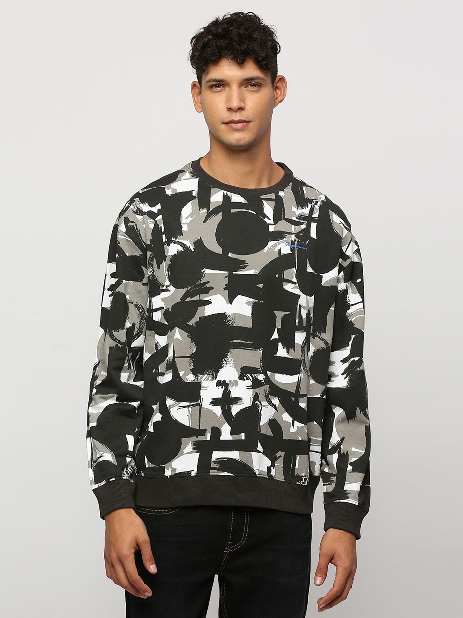 multi all over printed sweatshirt