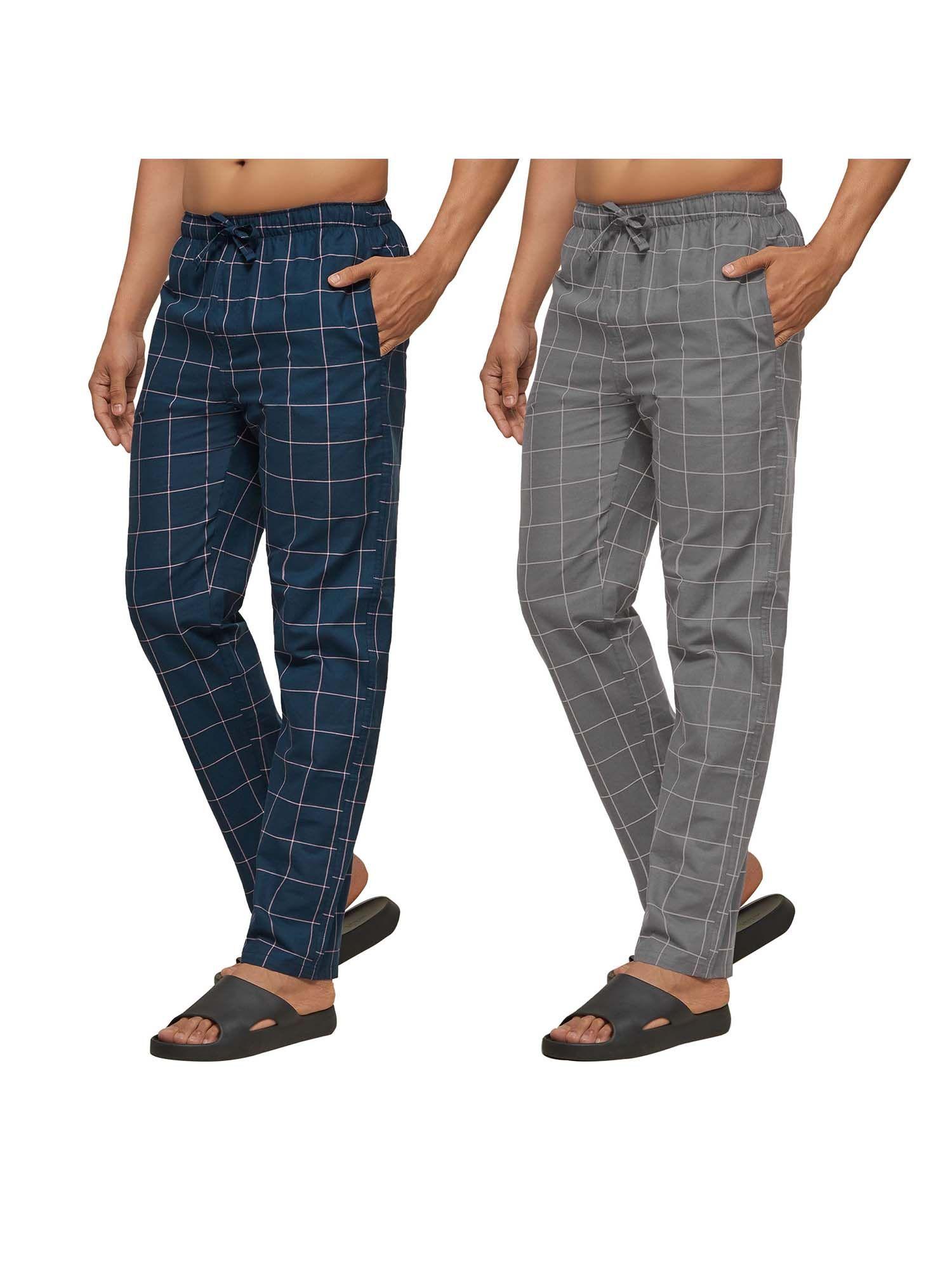 multi-color checks pyjama (pack of 2)