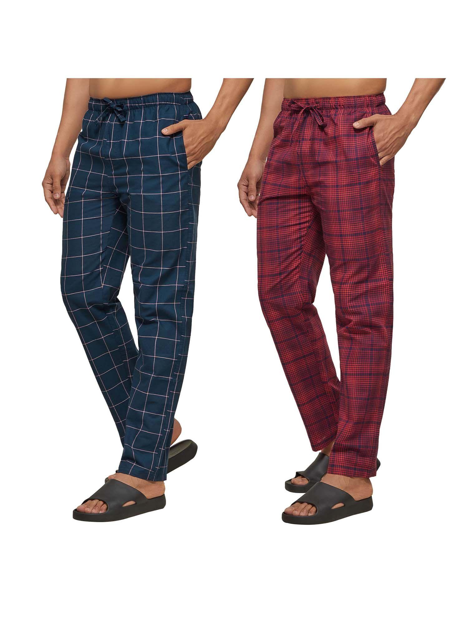 multi-color checks pyjama (pack of 2)