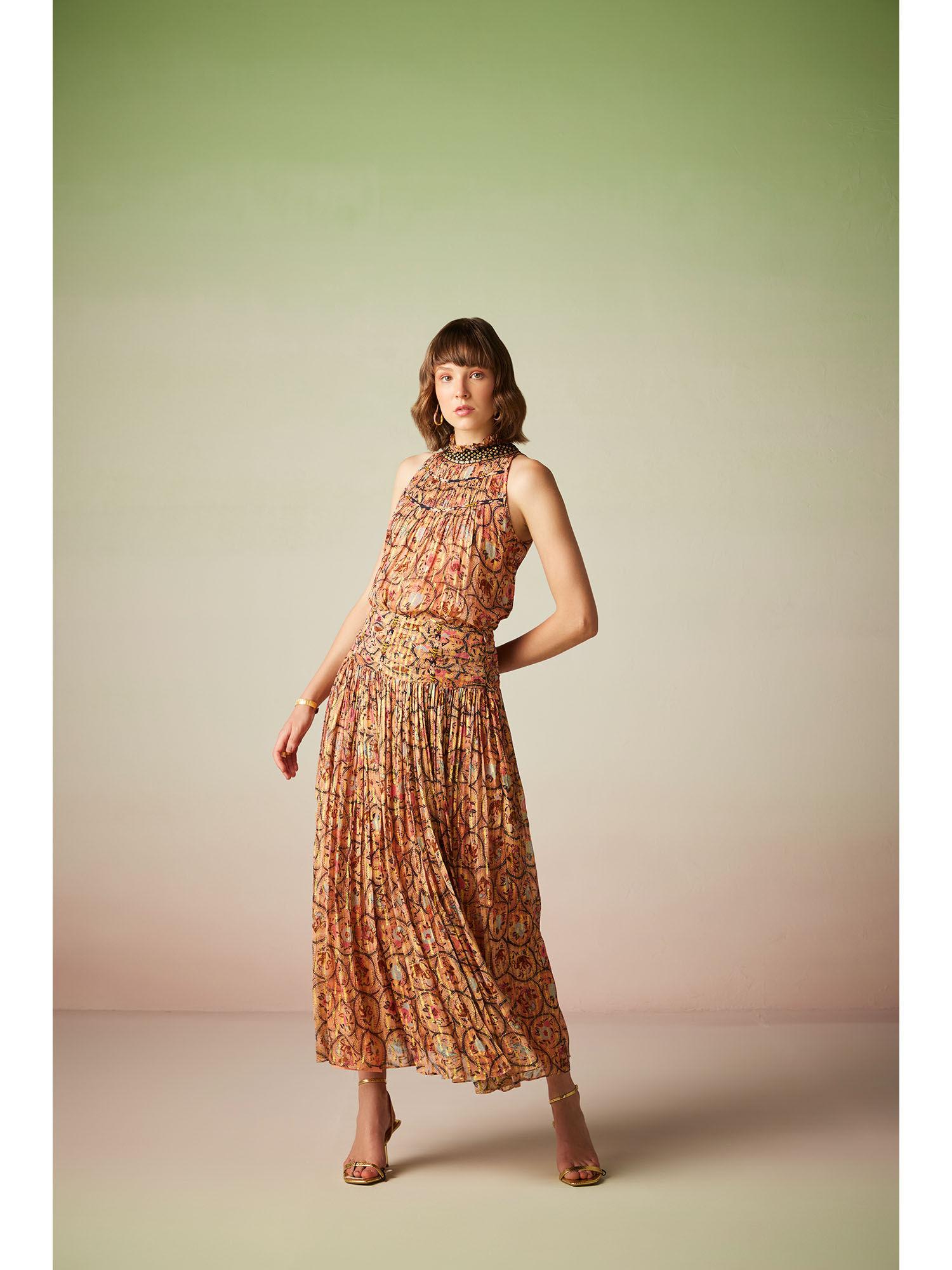 multi-color-printed-lurex-skirt