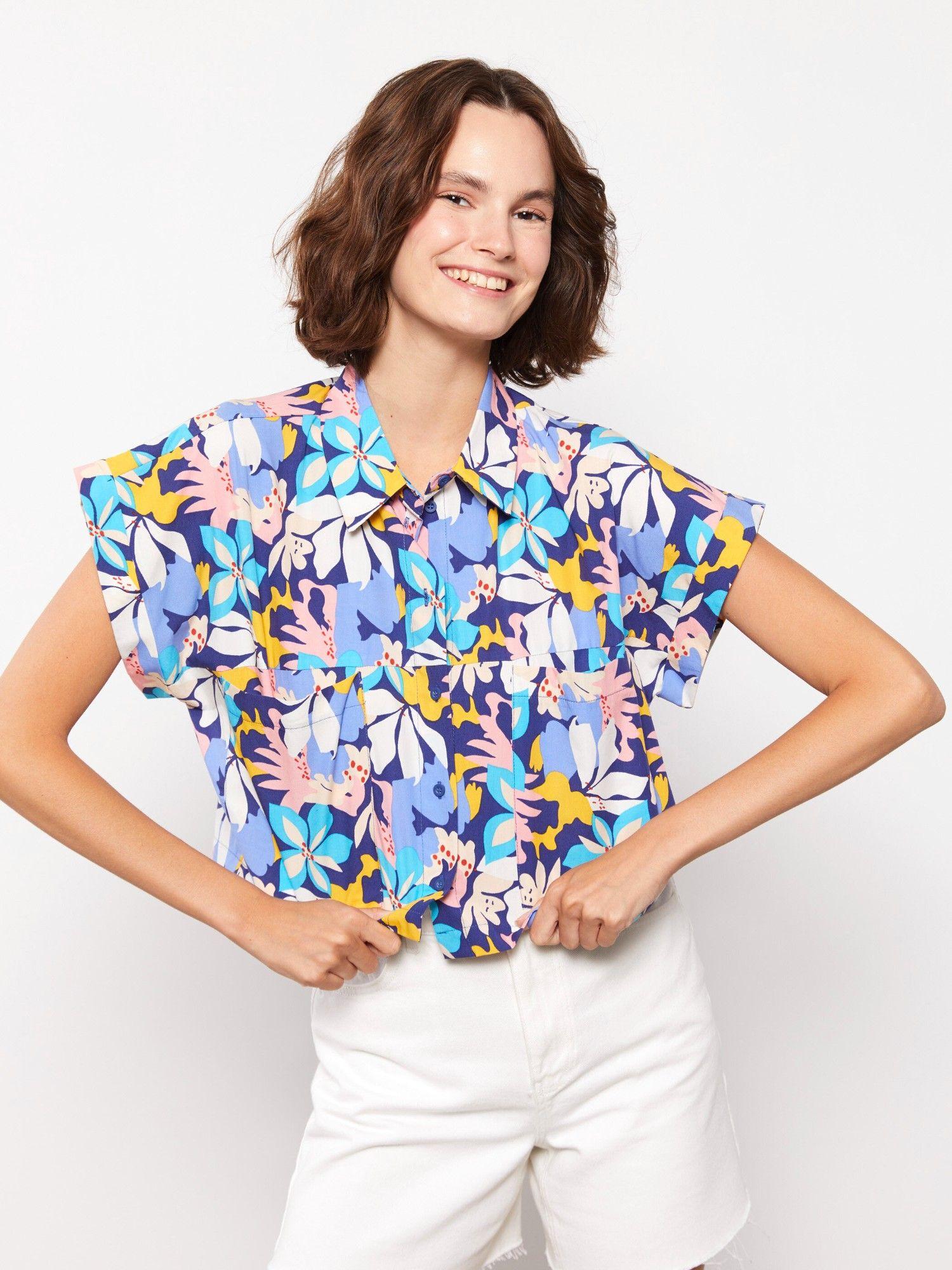 multi-color all over printed shirt