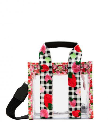 multi color berry clear mini satchel