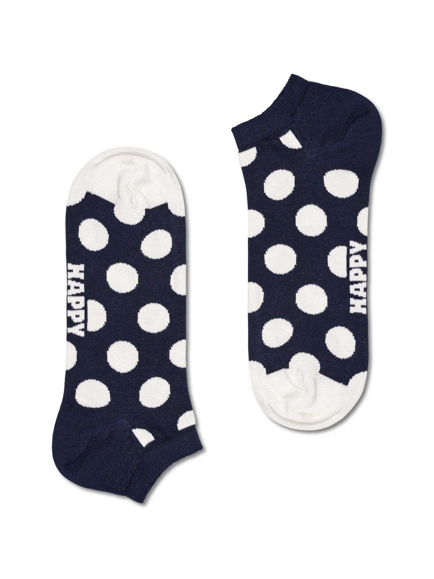 multi-color big dot and stripe low unisex socks (pack of 2)