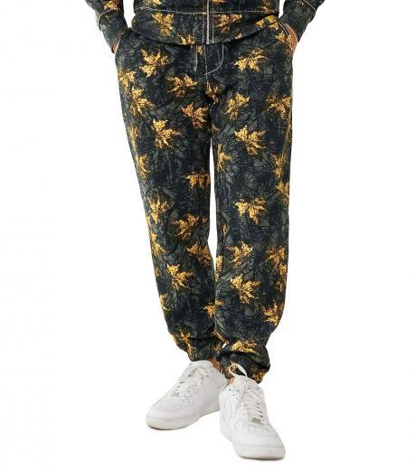 multi color big t leaf camo logo jogger