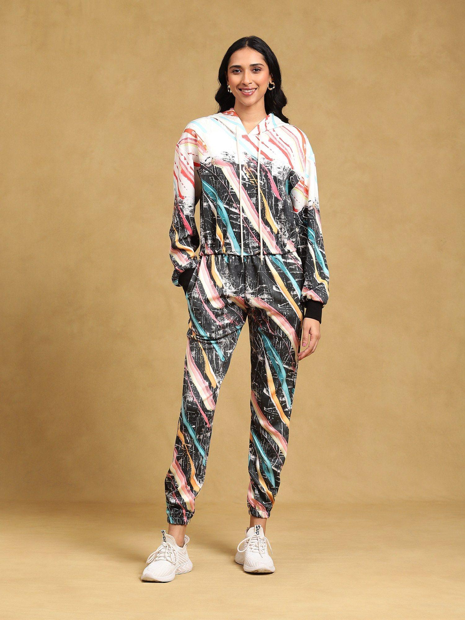 multi-color casual printed co-ord (set of 2)