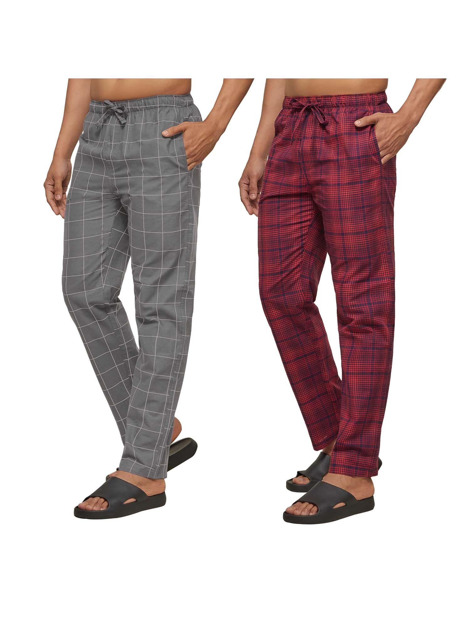 multi-color checks pyjama (pack of 2)