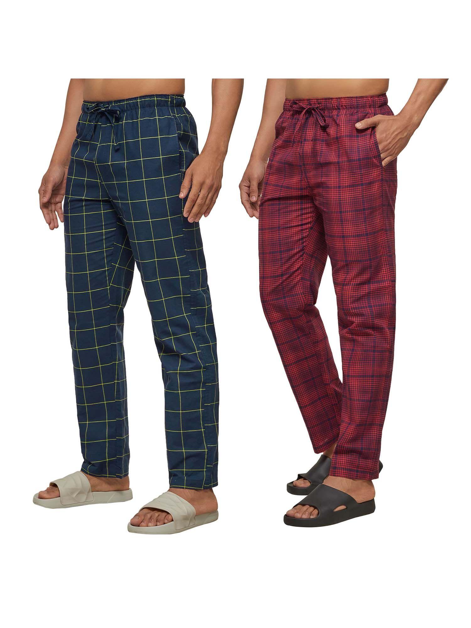 multi-color checks pyjama (pack of 2)