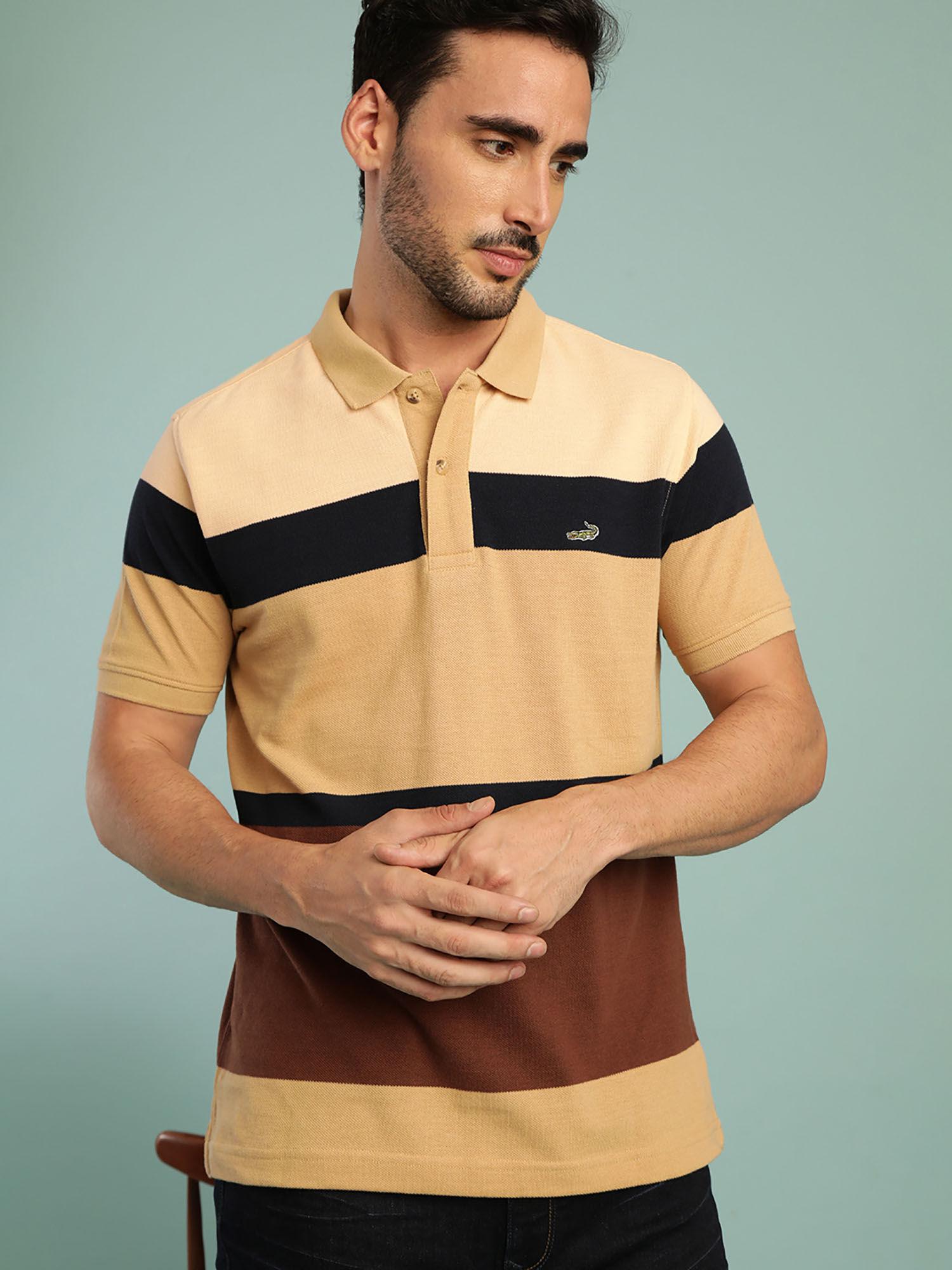 multi-color colourblocked polo t-shirt