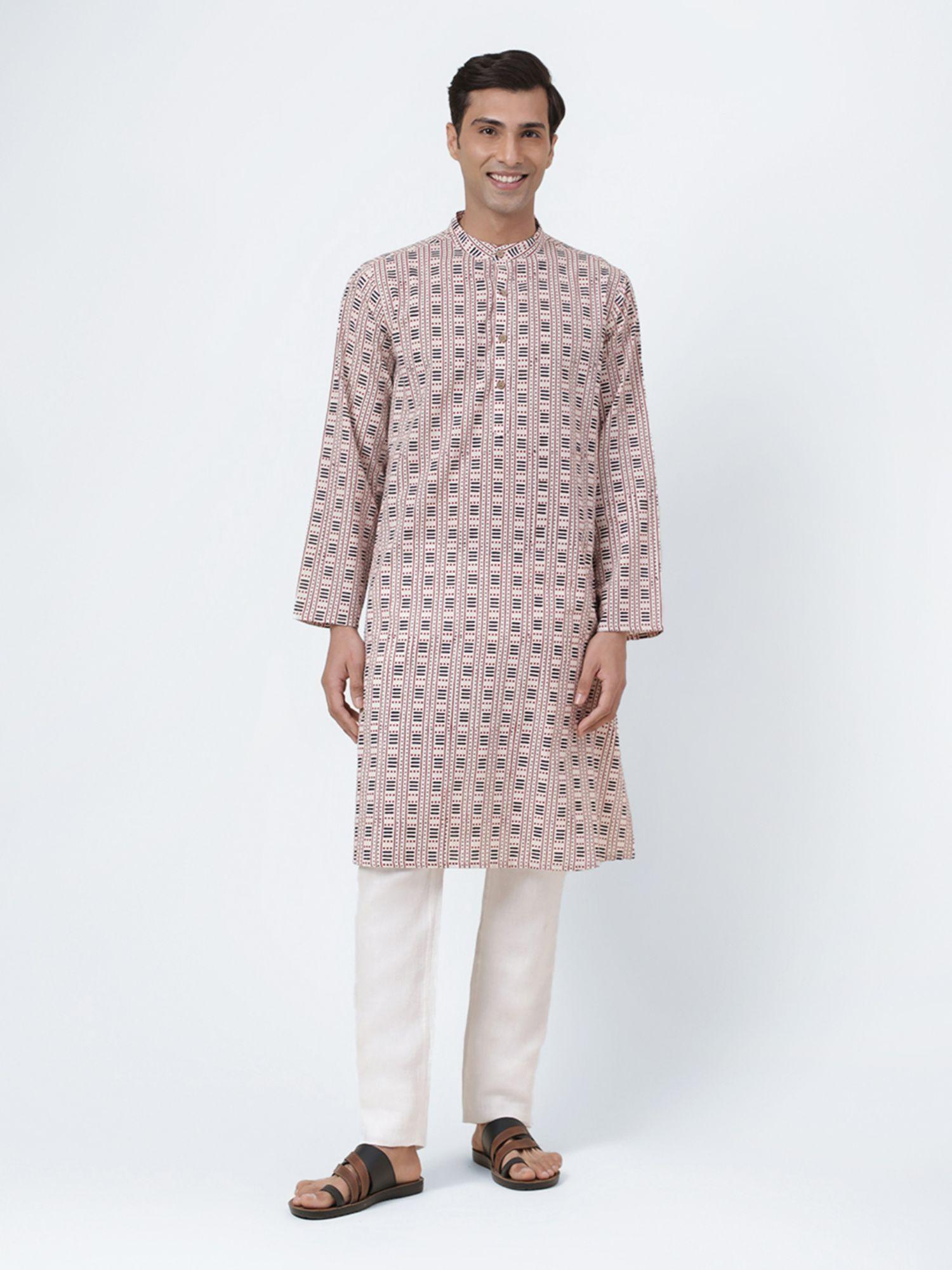 multi color cotton printed long kurta