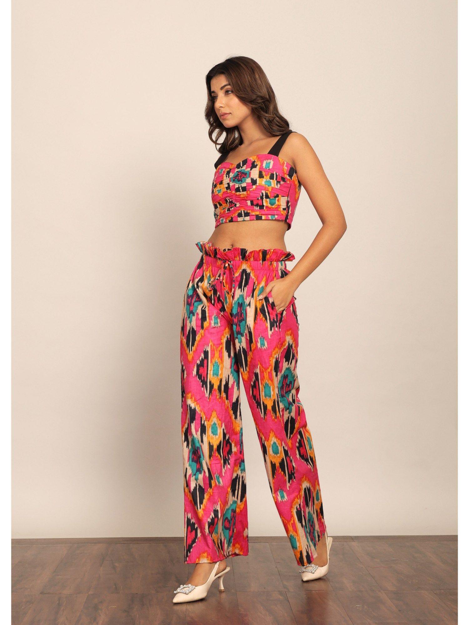 multi-color fitted co-ord (set of 2)