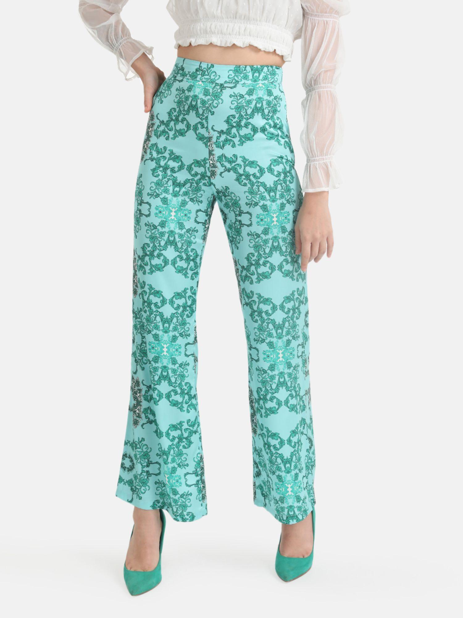 multi-color flared printed pant