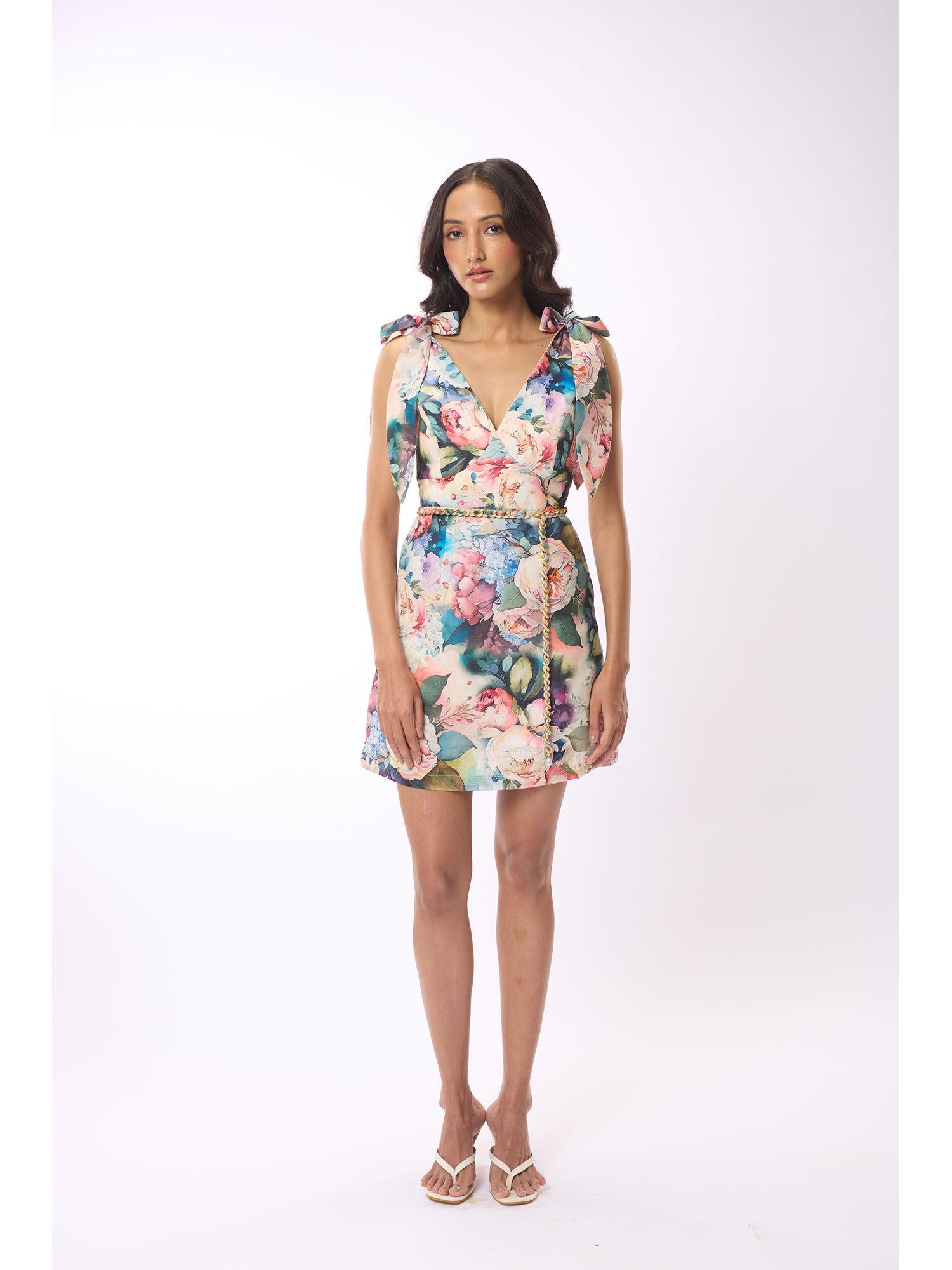 multi-color freesia short dress (set of 2)