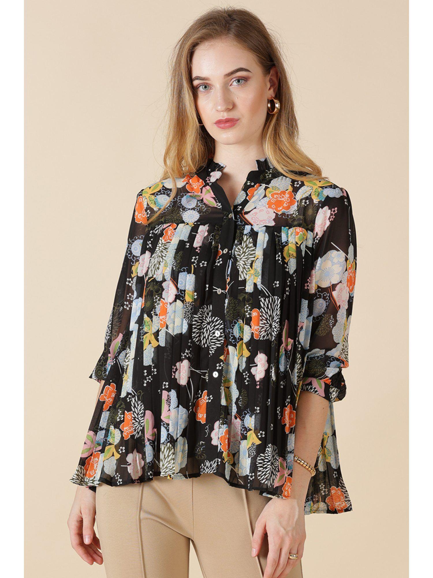 multi-color georgette shirt