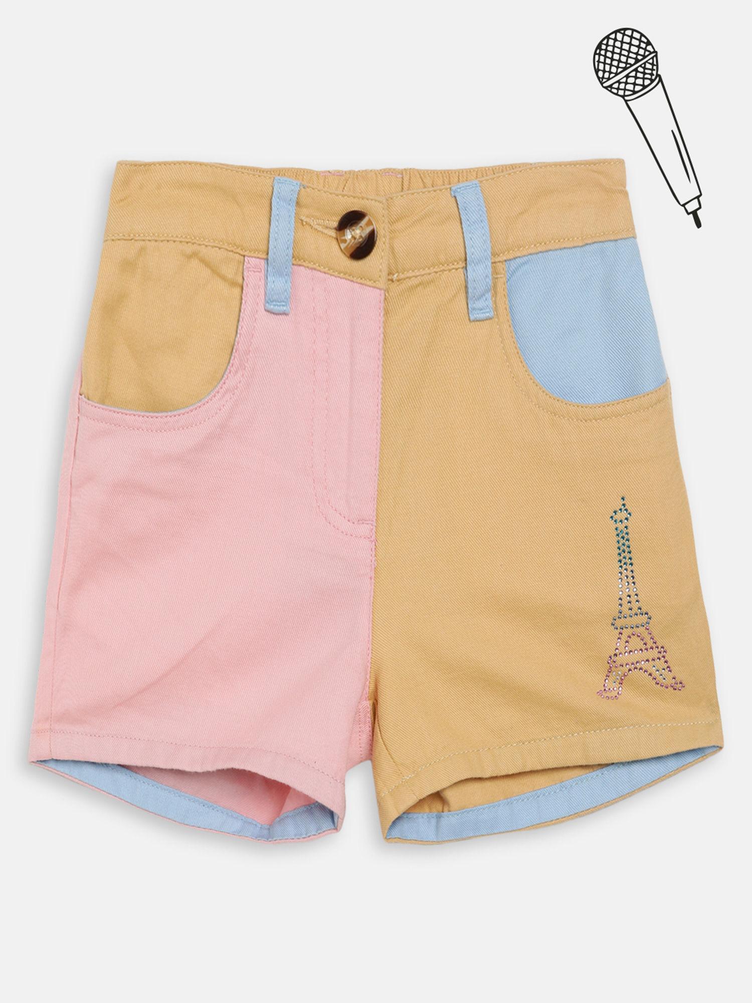 multi color girls shorts