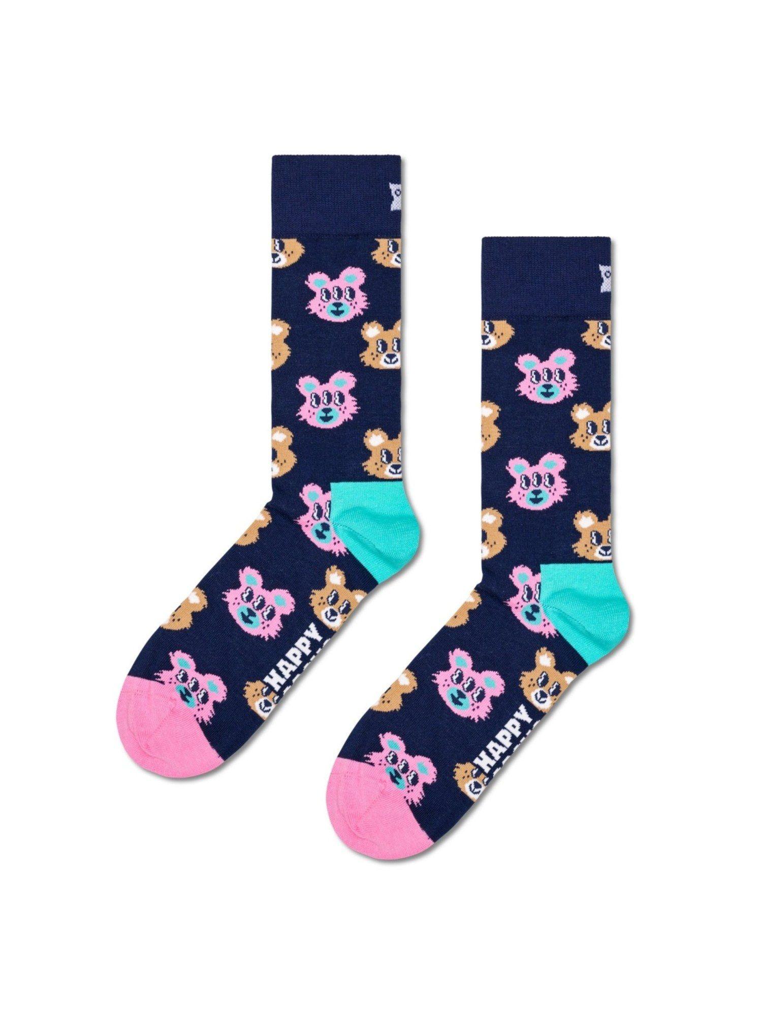 multi-color happy in wonderland unisex socks (pack of 4)