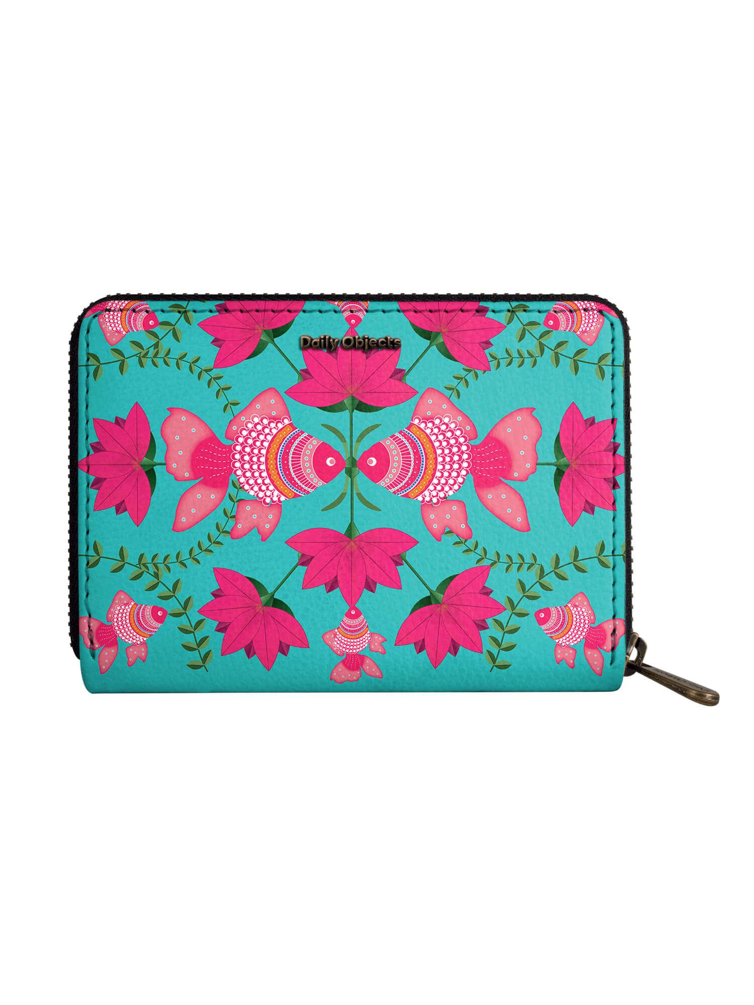 multi-color kissy fishy zipper wallet