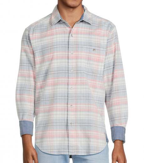 multi color patch pocket plaid shirt