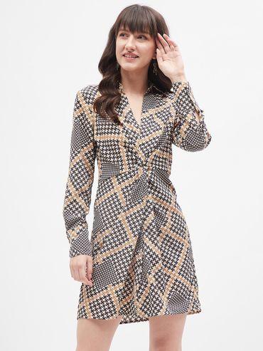 multi-color polyester dress for women