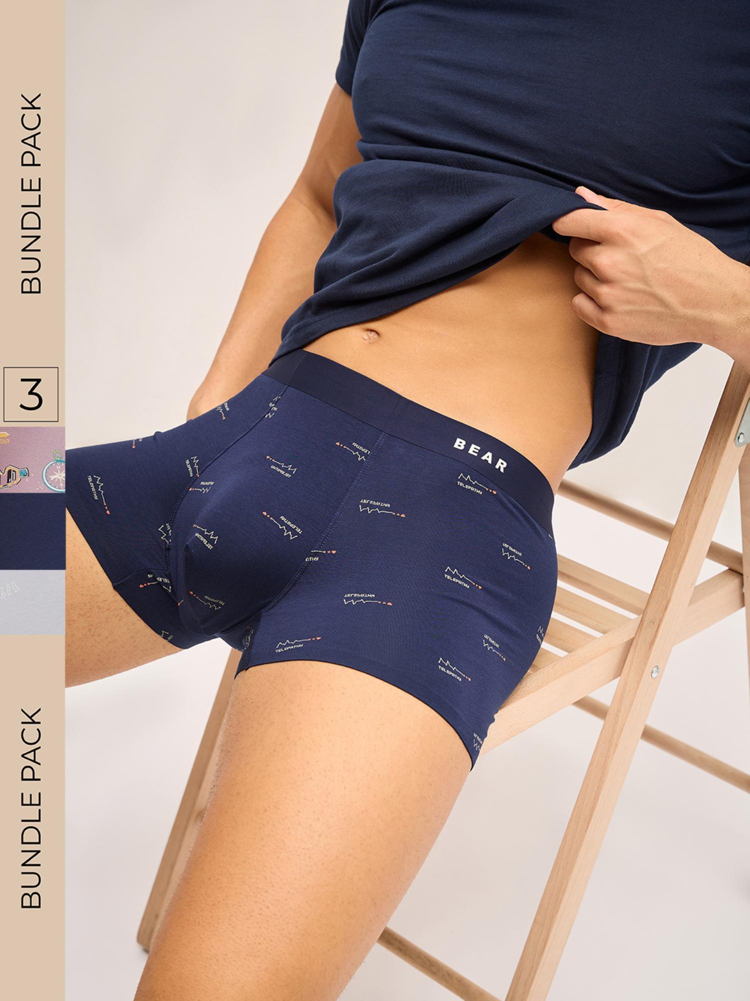 multi-color printed modal trunks (pack of 3)