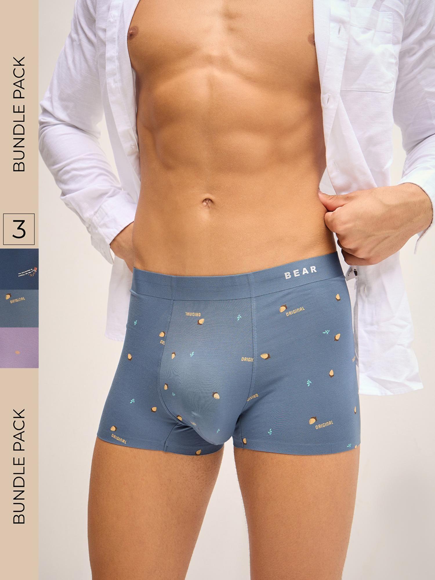 multi-color printed modal trunks (pack of 3)