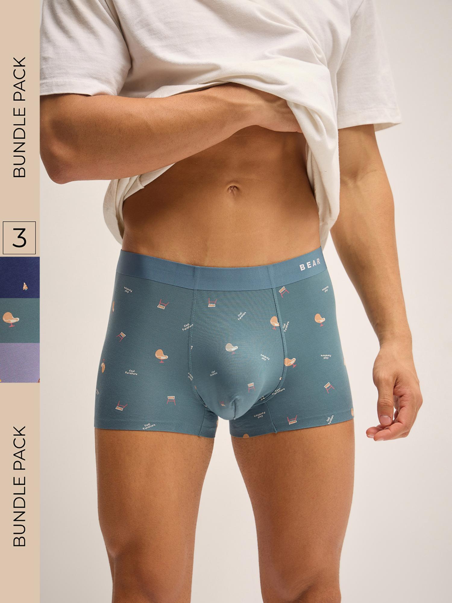 multi-color printed modal trunks (pack of 3)