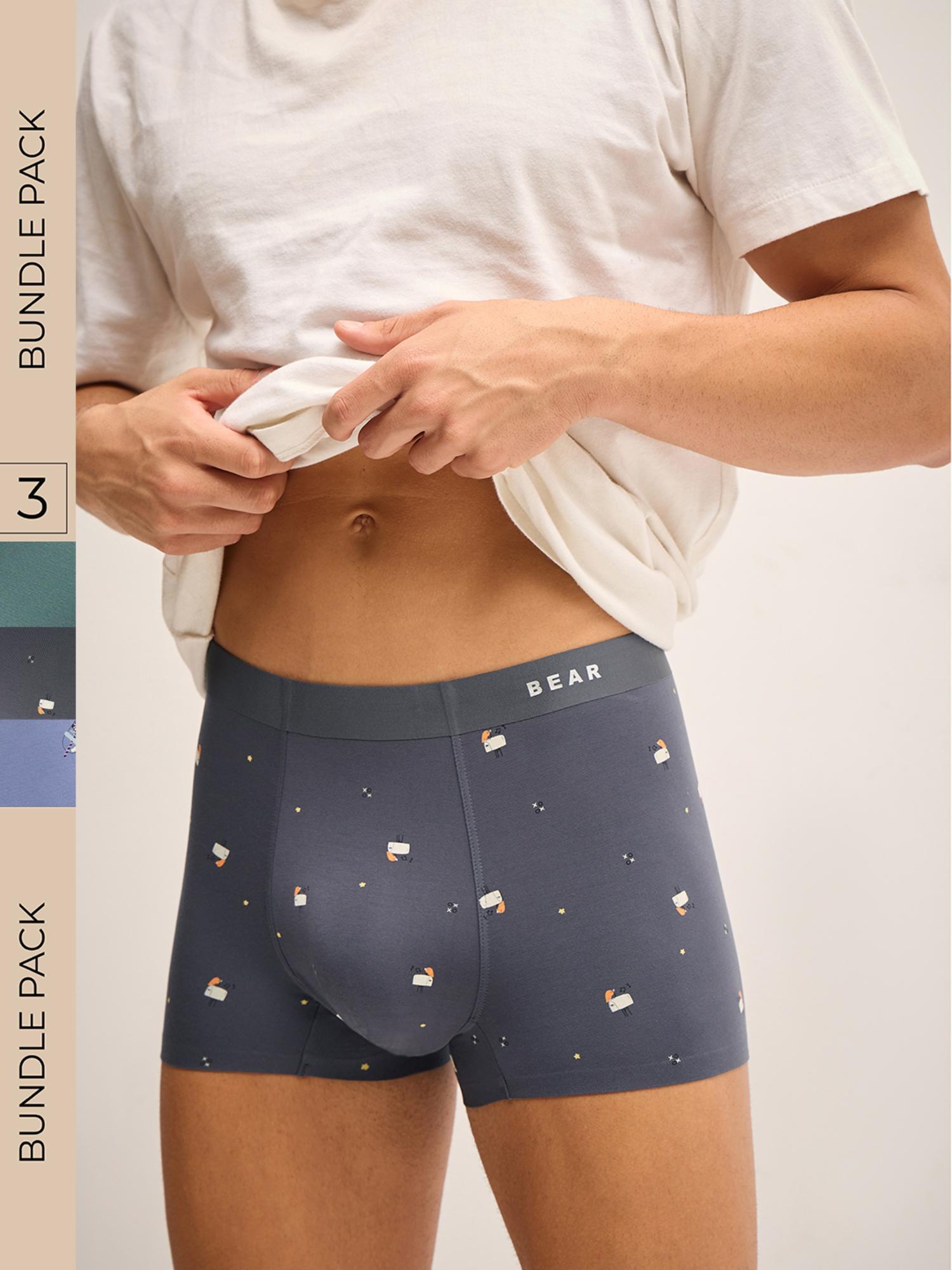 multi-color printed modal trunks (pack of 3)